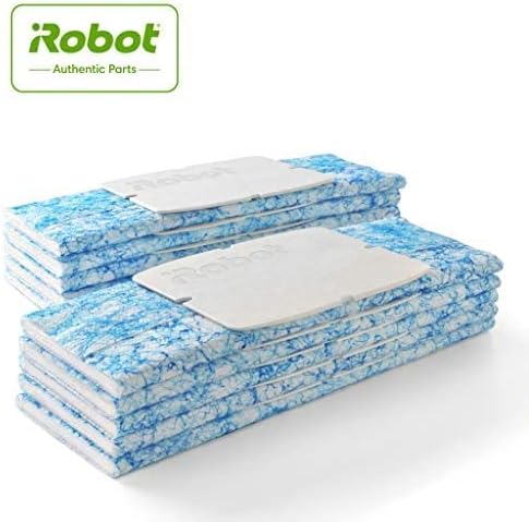 iRobot Braava Authentic Replacement Parts - Braava Jet 200 Series Wet Mopping Pads for Hardwood,Floors,Tile,Stone,Blue,White,10 Count (Pack of 2)