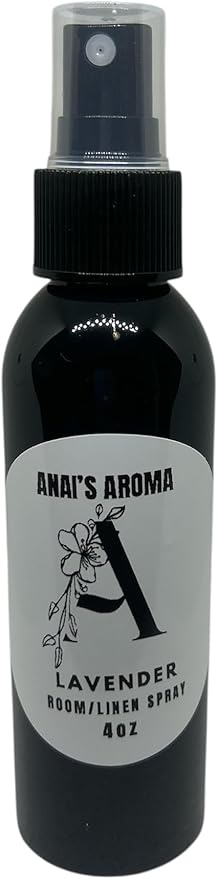 ANAI'S Aroma Room Spray & Linen Mist, Scented Home Fragrance, Long Lasting Bold Scent, Odor Eliminator, Air Freshener, Refresh Fabric, Car, Restroom, 4oz (Lavender)
