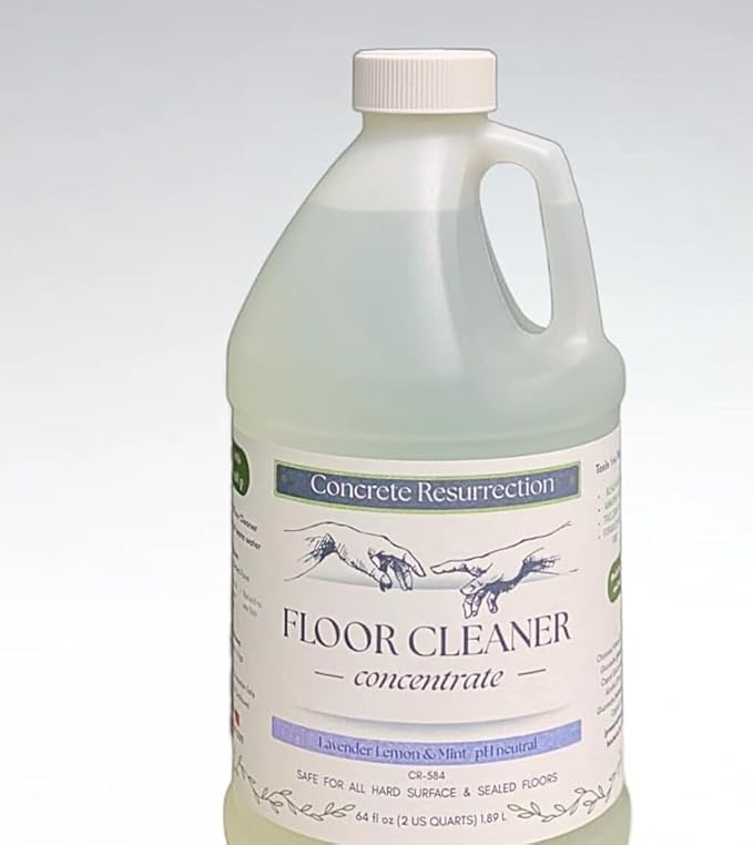 Clean Living Essentials Floor Cleaner – Multi-Surface, Non-Toxic, Plant-Based, pH Neutral, Family & Pet Friendly. Naturally scented for everyday clean. (Lavender + Mint)