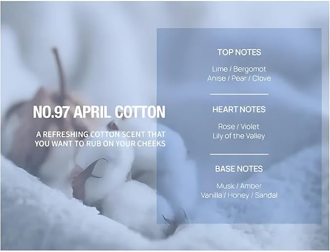W.Dressroom Febclean No.97 April Cotton – Fabric & Linen Spray with Long-Lasting Fresh Scent, Anti-Static, 500ml Room Mist - 2 Pack
