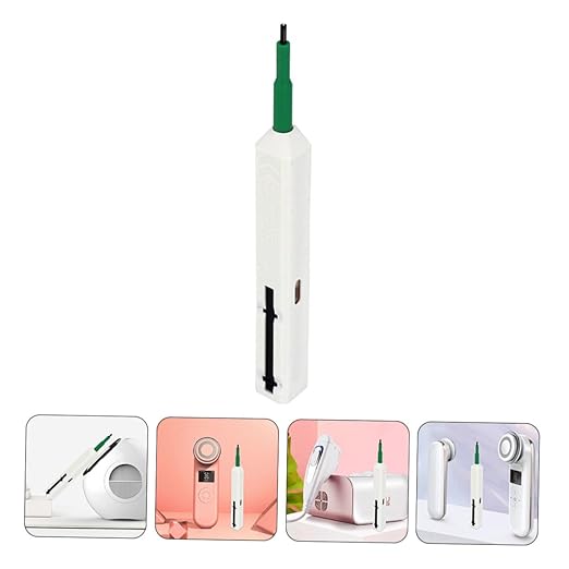 NUOBESTY Fiber Optic Connector Cleaner Pen Quick Cleaning Tool for St Fc and Adapters for Efficient Dust and Grease Removal Lightweight and Portable Fiber Optic Cleaning