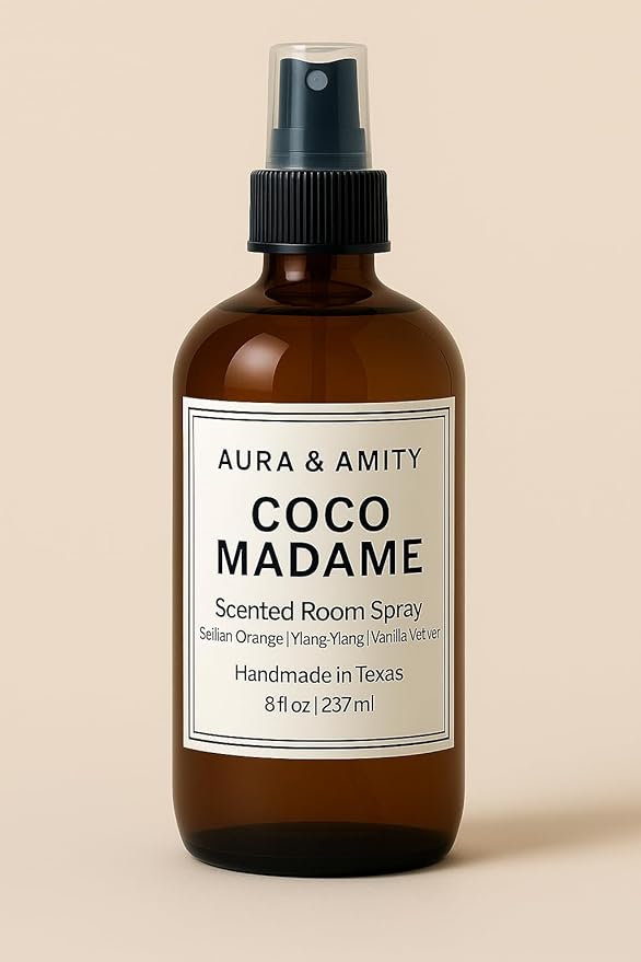 Aura & Amity Premium Room & Linen Spray – Handmade Luxury Fabric & Home Fragrance Mist, Long-Lasting & Eco-Friendly (CoCo Madame)