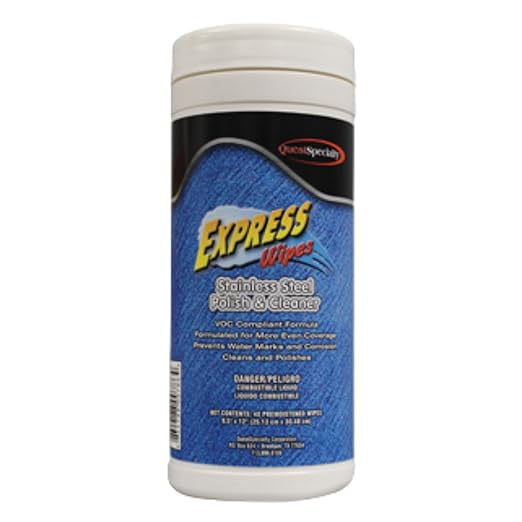 Quest 6530 EXPRESS Wipes Stainless Steel Polish & Cleaner (1 Pack)