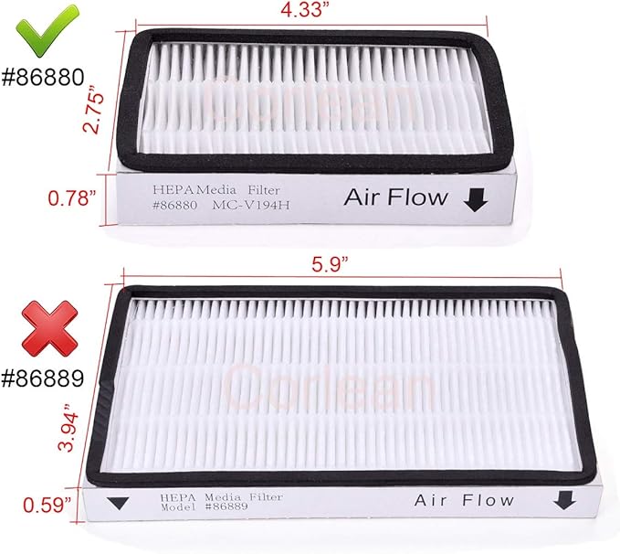 4-Pack - Kenmore EF-2 86880 Exhaust Vacuum HEPA Filters. Compare to Replace Sears Kenmore Part # 20-86880 (86880), 40320, EF2, 610445. Also Replaces Panasonic MC-V194H.