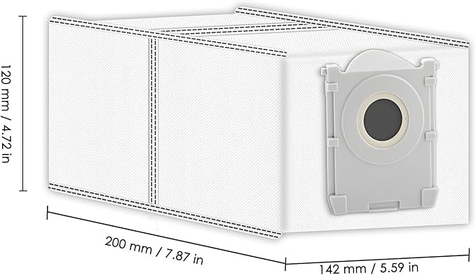 (12 Pack) X8 PRO OMNI Replacement Dust Bags Compatible with ECOVACS DEEBOT X8 PRO OMNI/ T80 Omni/ T30C Omni/ X9 Pro Omni/ T50 MAX PRO Omni/ T50 PRO Omni Robot Vacuum, Canister Bags, Vacuum Bags