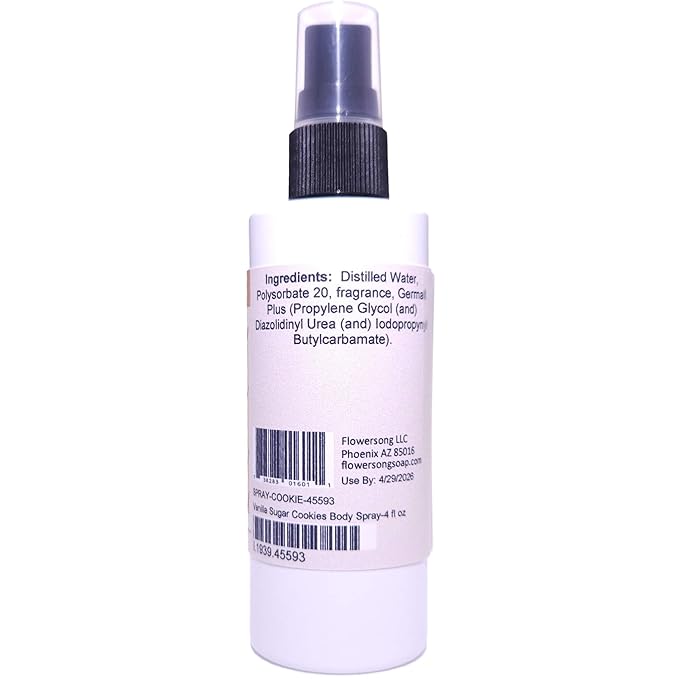 Blossom to Bath Vanilla Sugar Cookies Body Spray (4 Ounce) - Signature Fragrance - Energizes Skin with a Mouth Watering Bakery Scent