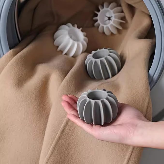Reusable Magic Laundry Balls, Laundry Balls Tangle Free for Washing Machines, Silicone Steamer Dryer Balls Washer Balls Laundry Balls (6 in White and 6 in gray/12pcs) 