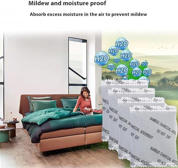 30Pack Natural Activated Charcoal Odor Absorber Air Purifying Bag for Home or Car Odor Eliminator; 10g/Pack Pet Areas or Car Air Freshener for Home,Car,Closet,Shoe,Basement,Pet