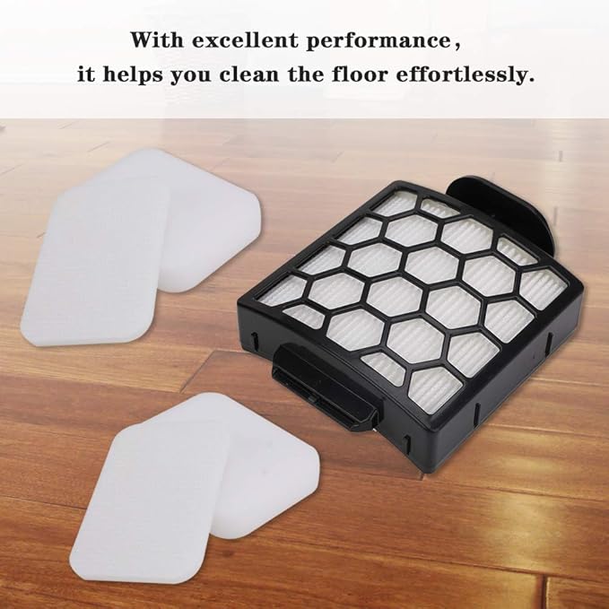 1 HEPA Filter & 2 Set of Foam Filters for Shark Navigator NV150 NV251 NV255 & Zero-M ZU62 ZU62C ZU60 Upright Shark Vacuum Filter Replacement Part 1238FT60 1239FT60