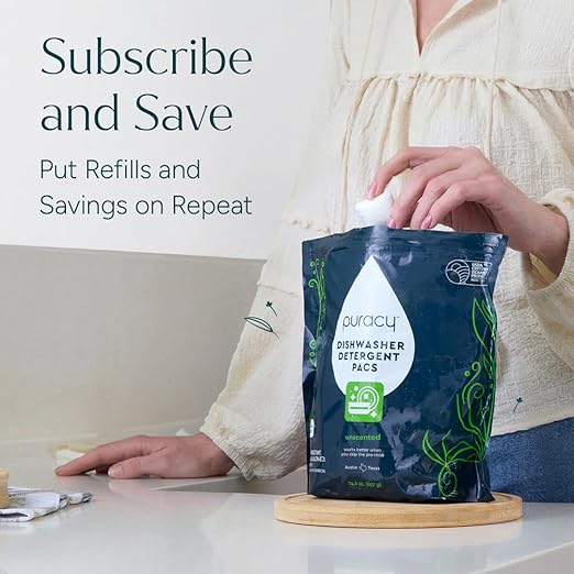 Puracy Dishwasher Pods, Natural Dishwasher Detergent, Free & Clear Dish tabs - Enzyme-Powered, Spot & Residue Free - TikTok Trend Items, Must Haves from TikTok Made Me Buy It (Free & Clear, 100 Count)