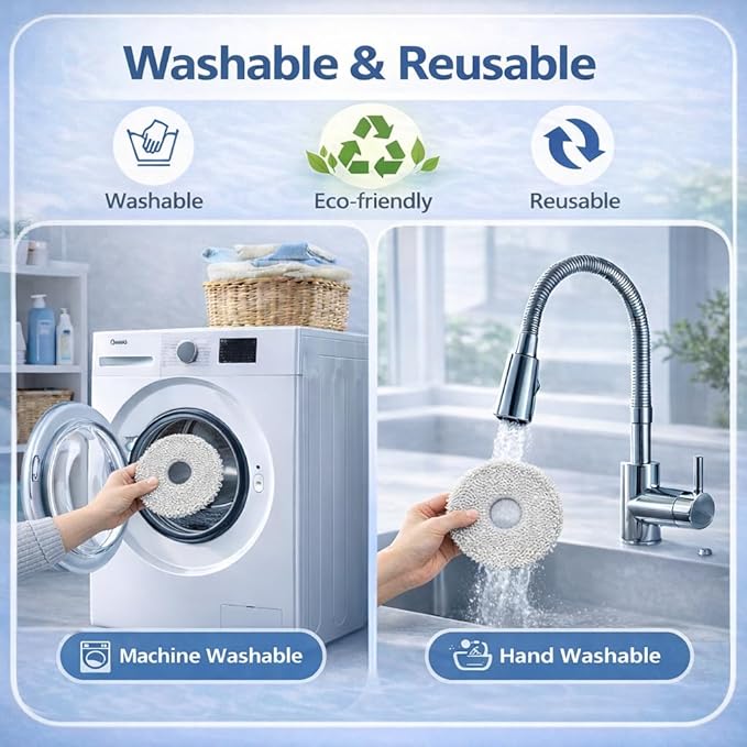 10pcs Mop Pads for ECOVACS DEEBOT T20 Omni/X1 Omni/X1 Turbo/T10 Omni/X2 Omni/T30S/N30 Pro Omni/N30 Omni/T30S AI/T30S Pro/T30S CARE/T50 OMNI/T50 PRO OMNI/T50 MAX PRO OMNI/Yeedi m12 pro+ Deebot Mop Pads