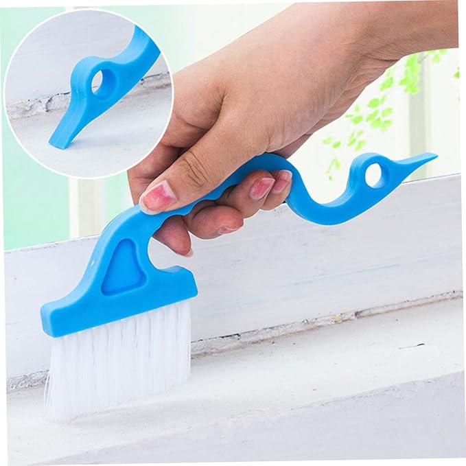 LIFKOME Hand Held Brush for Cleaning Scrubbing Brush for Grout for Bathroom Kitchen Shower