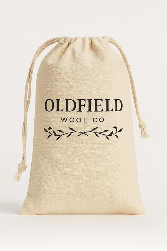 Oldfield Wool Co XL Wool Dryer Balls, 6 Pack with Cotton Storage Bag, Natural Fabric Softener Alternative, Helps Reduce Drying Time and Static, Reusable, Helps Lift Pet Hair and Lint