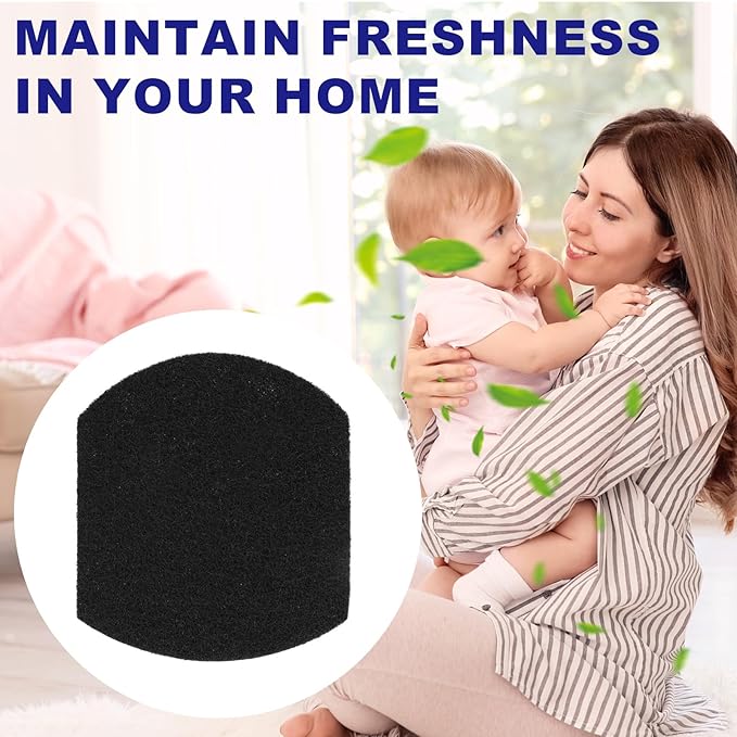 12 Pack Baby Diaper Pail Deodorizer Carbon Filters Refills Compatible with Ubbi, Activated Charcoal Fiber Absorber Eliminator Inserts Replacement Pads for Ubbi Diaper Pail Absorbing Accessories
