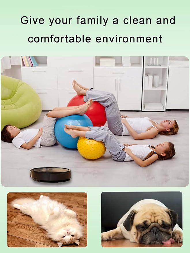 6 Pack Vacuum Replacement Part Mopping Pads Compatible for iRobot Roomba Combo j5, j5+, i3, i3+, i5, i5+, i8, i8+ Model. Washable and Reusable Microfiber Cleaning Refill Mopping Pad Accessories