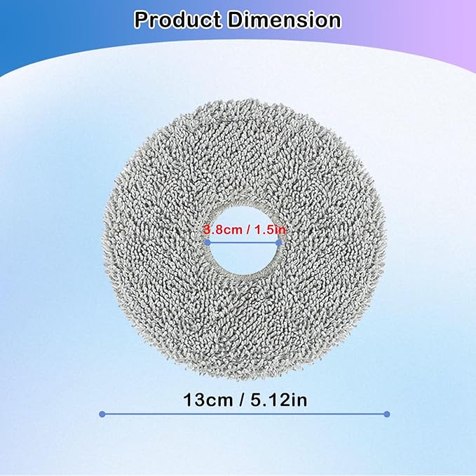 8 Pack Mop Pads Compatible with Dreame X50 Ultra/X40 Ultra/L50 Ultra/L40 Ultra/L40s Ultra/L10S Ultra Gen2/L10S Pro Ultra Heat/X30 Ultra/L10 Ultra, Reusable Microfiber Mopping Pads Replacement