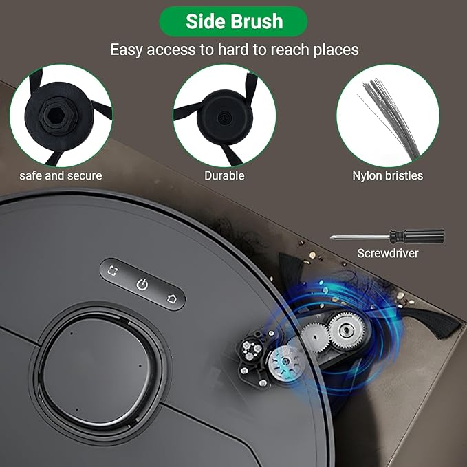 Replacement Kit for Dreame X40 Ultra/X40 Master/L40 Ultra AE/CE/L40 Ultra Gen 2 & Mova P50 Pro/P10,2 Main Brushes,4 Filters,6 Mop Pads & Dust Bags & Scented Tablets & Side Brushes