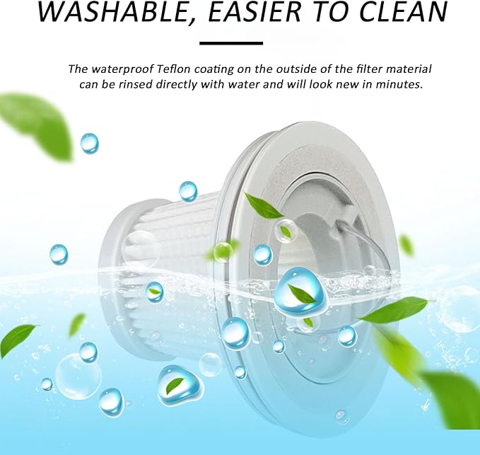 6 pack Washable Hepa with 2 pack Stainless Steel Pre-filter,Hepa Filter Replacement Compatible with Fanttik V8 Series (Fanttik Slim V8 Mate Vacuum)