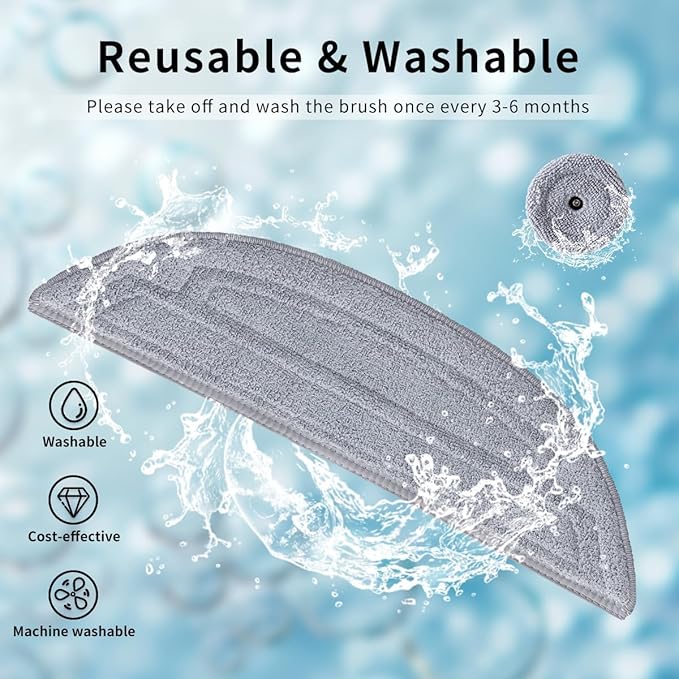 4Pack Microfiber Mop Cloths Compatible with Roborock S8 MaxV Ultra, S8 Max Ultra Robot Vacuum,Mop Pad Replacement Accessories with Dual Sonic Vibrations Modules Mop Pad