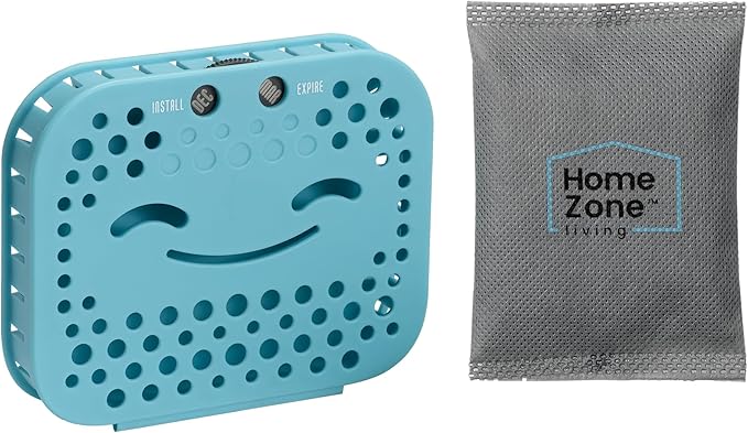 Home Zone Living CleanAura Deodorizing Filter Kit with Charcoal Filter Bag and Magnetic Sticker, Helps Eliminate Odor at Home