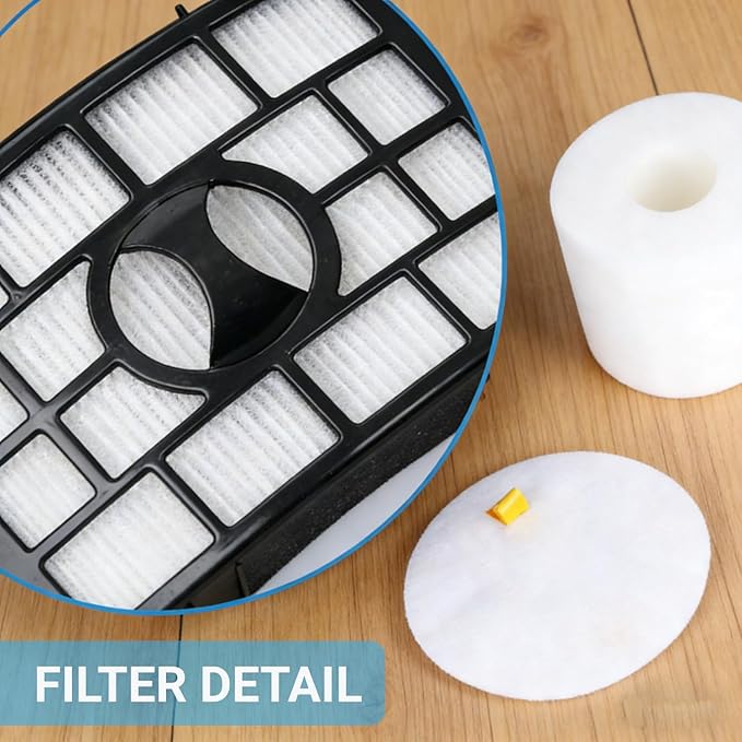 NV752 NV650 AZ1002 Shark Vacuum Filter Replacement for Shark Rotator Powered Lift-Away Vacuum NV650W, NV651, NV652, NV750W, NV751, NV831, NV835, AX950, AZ1000W, AZ1002BRN, XFF650 & XHF650-2 Sets