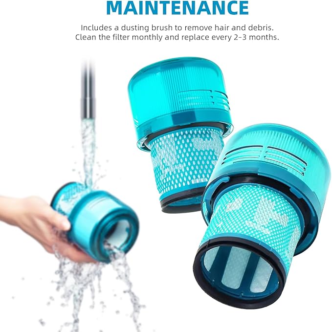 Dyson V15 Filter, 4-Pack Premium True HEPA Replacement Filters Compatible with Dyson V15 Detect, V15 Detect Absolute, V15 Submarine, V15 Detect Filter, V11 Animal Filter, V11 Filter, Part no 970013-02