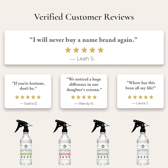Rustic Strength Lots of Purpose Spray Cleaner, Unscented, Multi-Surface, pH Balanced, Non-Toxic, Biodegradable, 16 oz