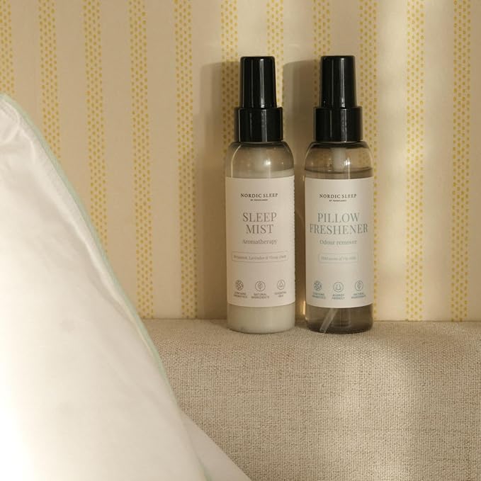 Nordic Sleep by Fossflakes, Pillow Freshener Scent-Free 190 ml – Probiotic Odor Eliminator Spray, Hypoallergenic & Fragrance-Free, Long-Lasting Freshness for Pillows & Bedding