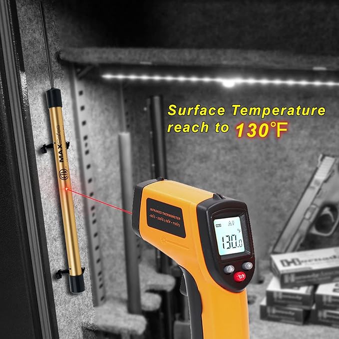 Gun Safe Dehumidifier Rod, Dry Rod - Easy Installation Plug-in Electric Dehumidifier Eliminates Moisture for Gun Safes & Cabinets, ETL Approved, 24in