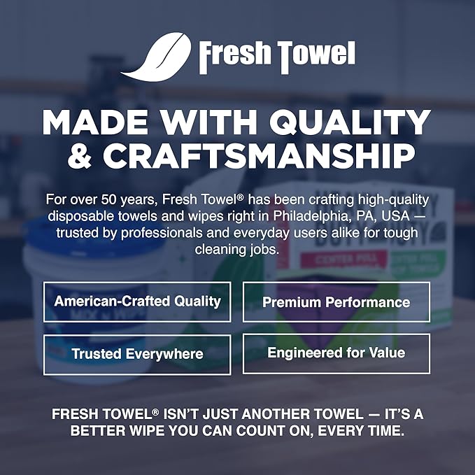 Fresh Towel Mix-N-Wipe Dry Wipes Refill, 2-Pack (220 Sheets) – Make Your Own Wet Wipes – 6" x 9" Sheets – Bulk Paper Towels