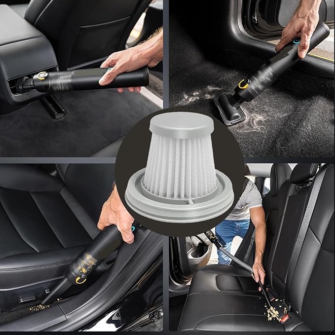 Hepa Filter Replacement, Washable Filters for Fanttik Slim V8 APEX Car Vacuum, for Fanttik V8 Series, for Slim V10 Mate Cleaner, 1 Stainless Steel Pre-filter, 3 Hepa Filters