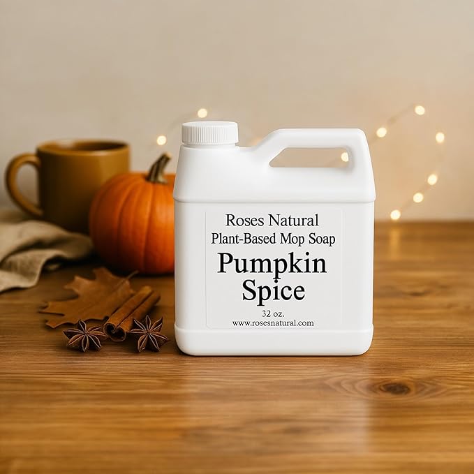 Plant-Based Floor Cleaner Mop Soap – 32 oz | Streak-Free, Highly Scented, Concentrated Mop Solution for Tile, Vinyl, Hardwood & Sealed Floors | Non-Toxic, Eco-Friendly (Pumpkin Spice)