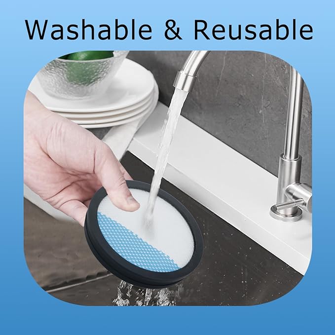 HEPA Filter Replacement for Ryobi 18V 1 + Cordless Stick Vacuum PBLSV716K, PBLSV716B, PBLSV717K, PBLSV717B, PCL720K, PCL720, Compare to Part A32SV720N (2 Pack)