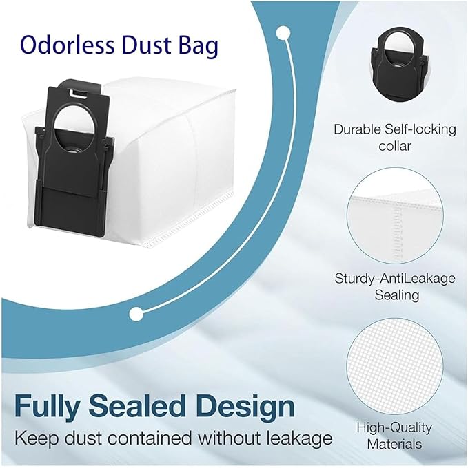 Replacement Accessories Kit for Dreame X40 Ultra / X40 Pro / S30 Pro Ultra/MOVA P10 Pro/MOVA P50 Pro Robot Vacuum Cleaner, Parts:1Main Brush 4 Side Brushes 2 Hepa Filters 4 Mop Pads 4Dust Bags