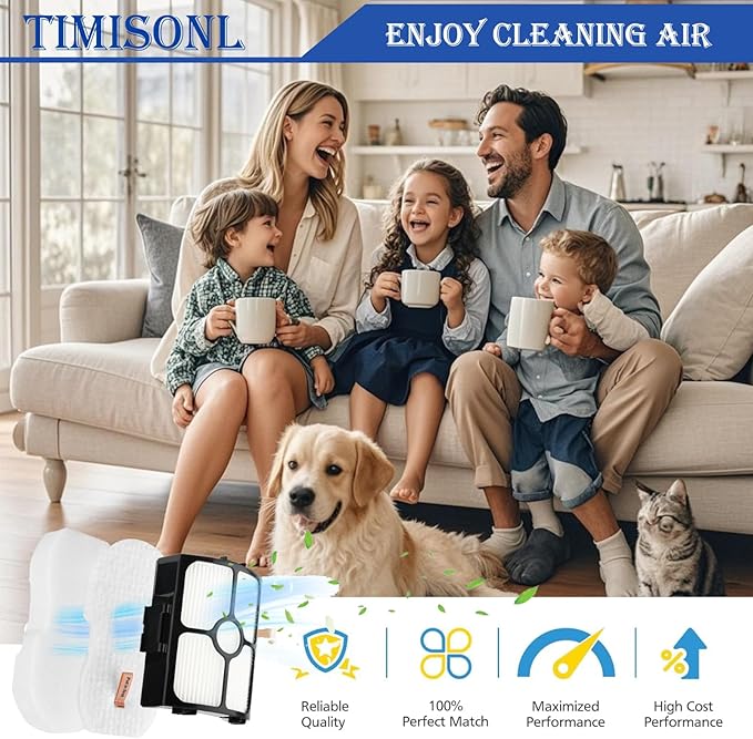 Premium Vacuum Replacement Filter for Shark: HZ3002 HZ3000 HZ4002 HZ4001AMZ – 2 HEPA + 4 Foam & Felt, Washable & Reusable, Restore Suction for Home, Pets & Allergies, Replace part XFFKHZ3000 XHFHZ3000