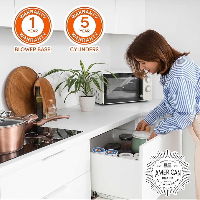 Eva-Dry Air-Dry Cylinder - Powerful Renewable Moisture Absorber for Small Spaces - Renews in Just 2 Hours, Non-Toxic, Safe for Closets, Safes, and More (Sold Individually)