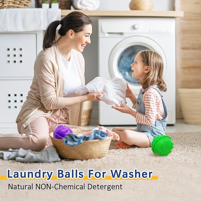 2PACK Laundry Balls Set Washer Ball for Super Washing Machine Laundry Ball Eco Friendly
