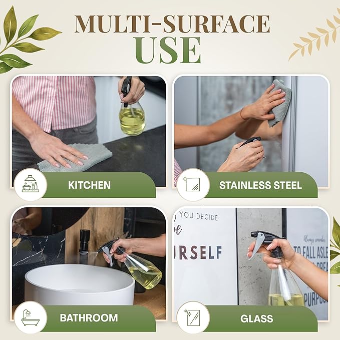 Cleaning Tablets for Spray Bottle Multi Surface Cleaner Refill Pods Eco Friendly Non Toxic Lemon Scent Plant Based (8 Pack)