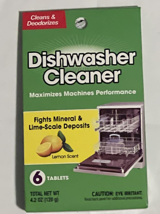 Dishwasher Cleaner, Lemon Scent, Fights Mineral and Limescale Deposits, 6 Tablets, 4.2 oz