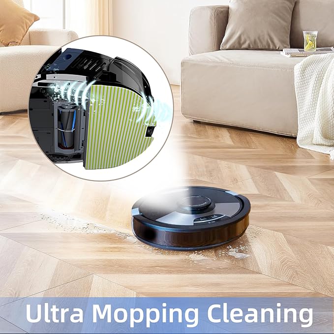 6 Pack Mop Pad for Shark AV2610WA / RV2620WD / RV2610WA / RV2410WD Robot Vacuum, Microfiber Sonic Mopping Pad Replacement Accessory