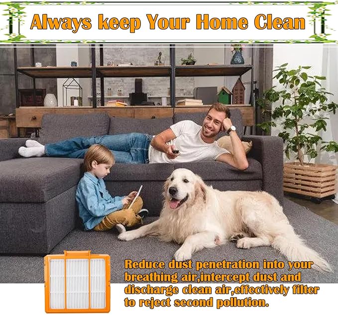 HEPA Filter Replacement for Shark AV2501AE, RV2502AE, AV2501S, AV2511AE, RV2610WA/RV2610WD/AV2810AE – 6-Pack, Washable & Reusable – High-Efficiency Filters for Pet Hair, Dust, and Allergens