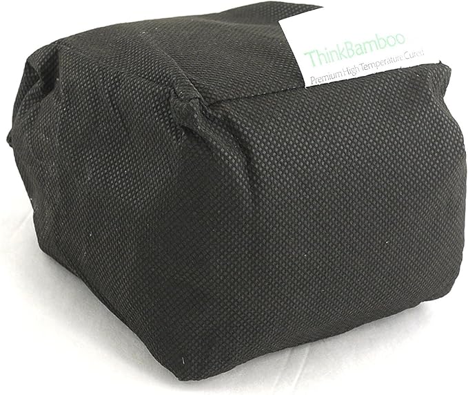 BambooMN Granulated Bamboo Charcoal Odor Absorber Bag in Decorative 4" Green Box, 4 Sets