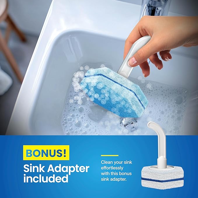 Disposable Prefilled Toilet Cleaning Scrubbers, 60 Count