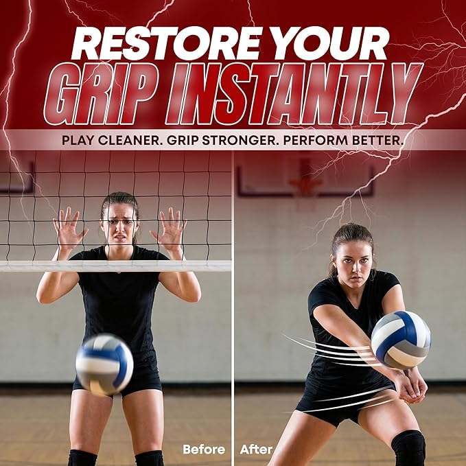 Ballers Choice Grip Restore & Cleaner – Best Grip for Basketball, Golf, Football, Volleyball, and Baseball Grip Spray – Restores Shoe & Grip Traction, Restores Control & Consistency