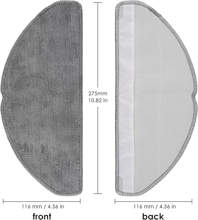 (3 Pack) Replacement Mop Pads for Roborock Q7 M5/ Q7 M5+/ Q7 L5/ Q7 L5+ Robot Vacuum Cleaner, Washable Mop Cloths Accessories Kit, Mop Pad Refill, Replacement Parts