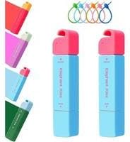 Dual-Tip Stain Remover Pen Portable Waterless Oil/Food Stain Cleaner Stick 3-Second Instant Emergency Treatment Pen Ideal for Clothing, Dates, Office, Travel (1, Blue)