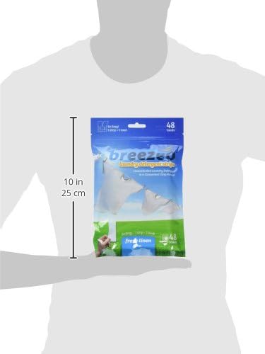 Breezeo Laundry Detergent Strips (48 strips) - Fresh Linen Scent - More Convenient than Pods, Pacs, Liquids or Powders – Great for Home, Dorm, Travel, Camping & Hand-Washing (Pack of 2)