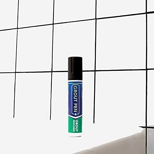 Grout Pen Tile Paint Marker: Waterproof Grout Colorant and Sealer Pen to Renew, Repair, and Refresh Tile Grout - Cleaner Coating Stain Pens - 2 Pack, 15mm Wide Black and 5mm Narrow White Tip