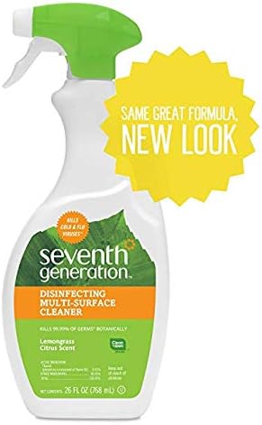 Seventh Generation Botanical Multi-surface Disinfecting Cleaner, Lemongrass Citrus, 26 fl oz (3 pack)