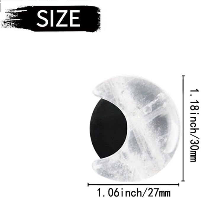 4 Pcs Crystal Moon Air Vent Clips, Quartz Moon Style Car Air Fresheners, Cute Car Decoration & Interior Decor Accessories for Women & Men (White)